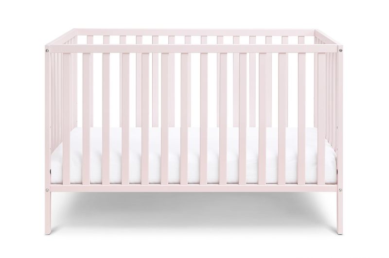 Photo 1 of Palmer 3-in-1 Convertible Island Crib Pastel Pink
