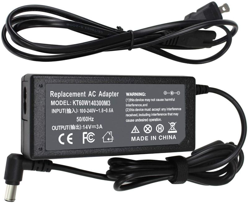 Photo 1 of AC Charger 14V 3A Compatible with Samsung SyncMaster LCD/TFT 770 P2770 P2770FH P2770H S22A300B S20A350B AD-4214L AD-4214N AD-3014N AD-3014B BP44-01005A S22E310H A3514-DPN A3514_ESM LED Monitor
