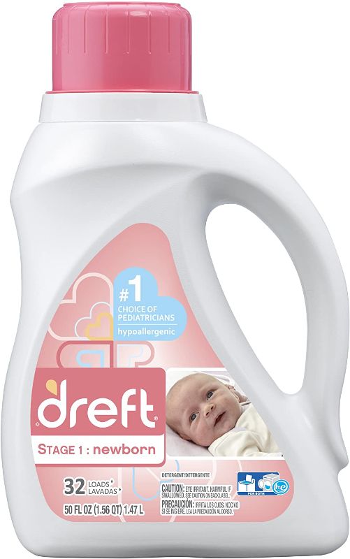 Photo 1 of Dreft HE Newborn Hypoallergenic 2 Liquid Baby Laundry Detergent 50 Oz each