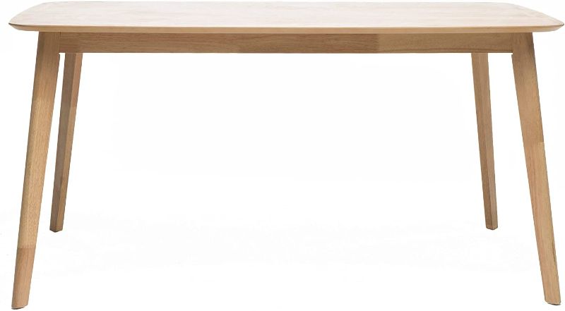 Photo 1 of Christopher Knight Home Nyala Wood Dining Table, Natural Oak Finish
