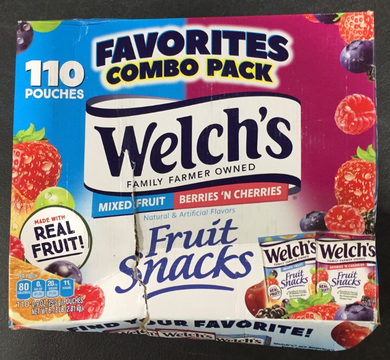 Photo 2 of Welch's Fruit Snacks, Mixed Fruit & Berries 'n Cherries Bulk Variety Pack, Gluten Free, 0.9 oz Individual Single Serve Bags (Pack of 110)