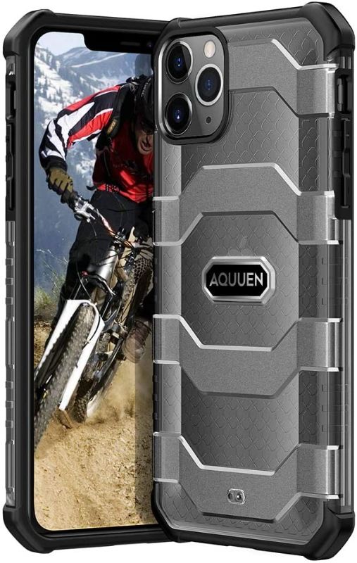 Photo 1 of aquuen phone case, compatible with iPhone 12 Pro Case, Compatible with iPhone 12 Case, Full Body Protection Shockproof Drop Protection Case (Black)