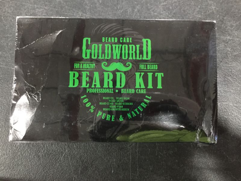 Photo 1 of Beard Kit,Beard Growth Kit,Beard Grooming Kit,w/Beard Foam/Shampoo/Wash,Growth Serum,Oil,Balm Conditioner,Brush,Comb,Mustache Scissor,Storage Bag,E-Book,Beard Care&Trimming