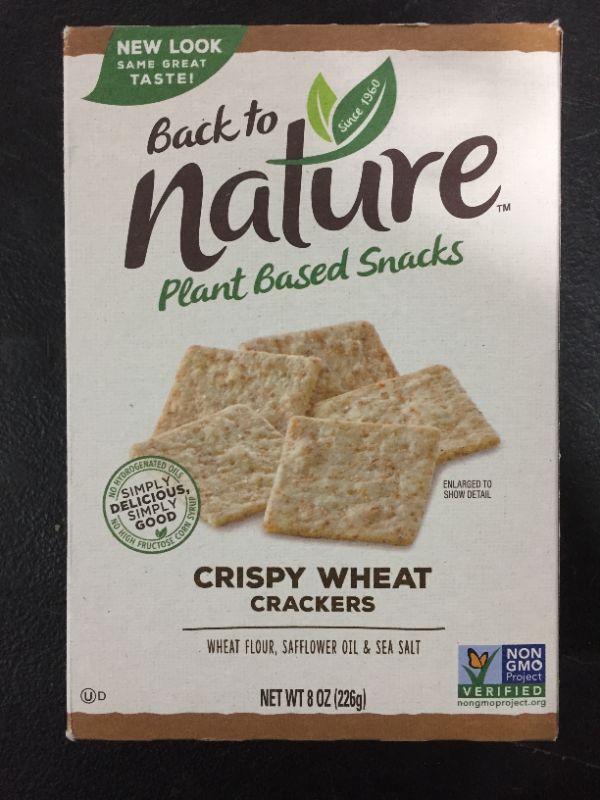 Photo 2 of Back to Nature Crackers, Non-GMO Crispy Wheat, 8 Ounce
 expire date:9/09/21