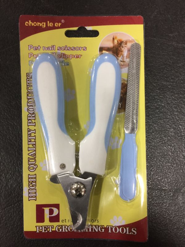 Photo 1 of CHONG LE ER Dog & Cat Nail Clippers and Trimmer with Safety Guard to Avoid Over-Cutting & Free Nail File, Sturdy Non Slip Handles, Best Safe & Professional at Home Grooming