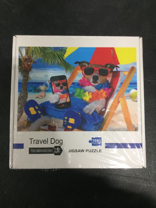 Photo 2 of 1000 Piece Puzzles for Adults 1000 Piece Puzzle - Travel Dog Puzzle