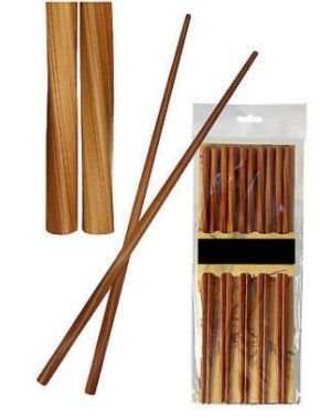 Photo 1 of 10 Pairs WOODEN CHOPSTICKS Wooden Wood Asian Wedding Dinner Gift High Quality