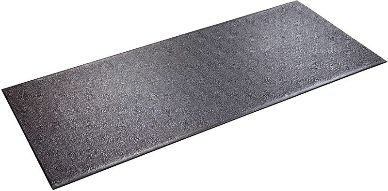 Photo 2 of SuperMats - Bike Mat - Standard Quality Dense Foam Vinyl - Fitness Equipment Mat, Black, 24 In. x 46 In.