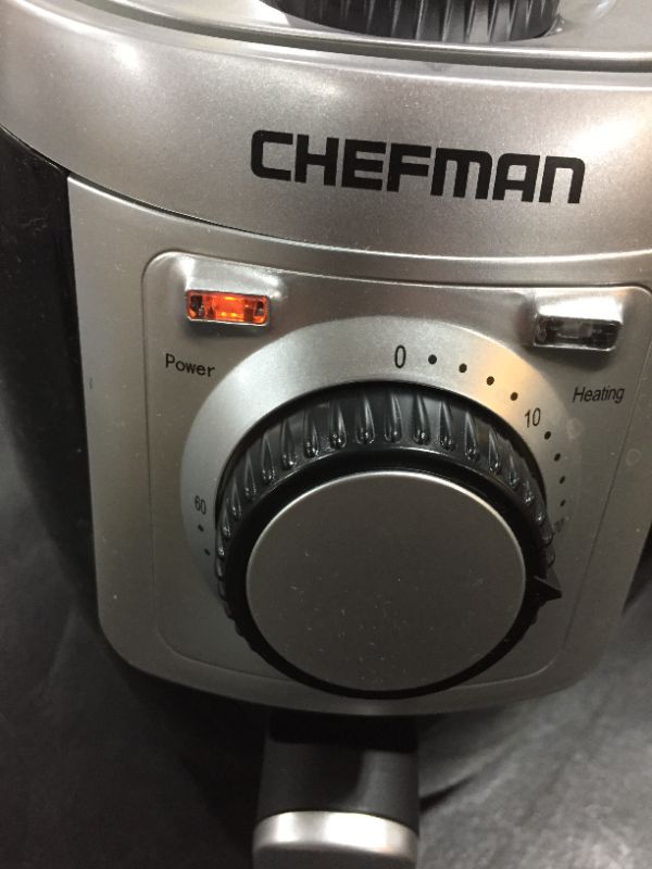 Photo 4 of CHEFMAN Small, Compact Air Fryer Healthy Cooking, 2 Qt, Nonstick, User Friendly and Adjustable Temperature Control w/ 60 Minute Timer & Auto Shutoff, Dishwasher Safe Basket, BPA - Free, Black