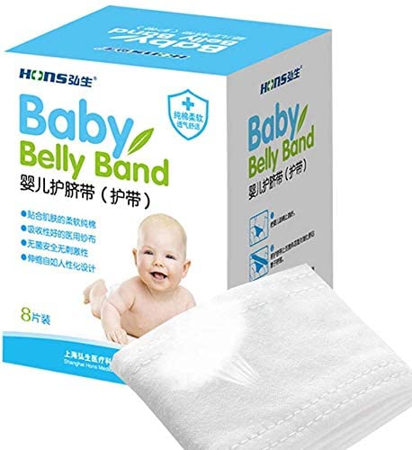 Photo 1 of Topwon Cotton Newborn Umbilical Cord Belly Band Disposable to Protect Baby Abdomen Newborn Essentials Must Haves - 8 Pieces