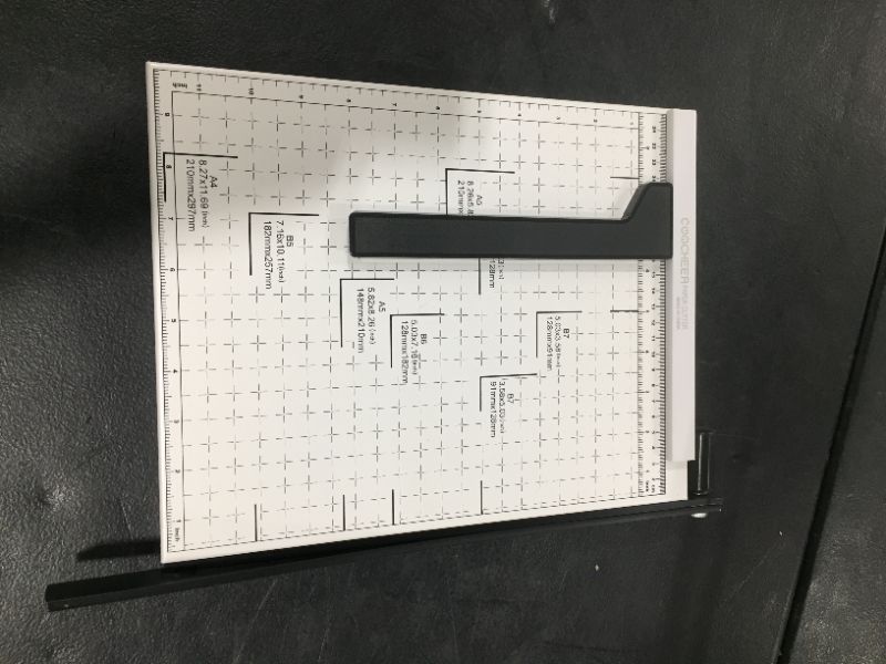 Photo 2 of Paper Trimmers A4-B7 Paper Cutter Guillotine Photo Cutting Machine with Gridded Heavy Duty Carbon Steel Base, 13" Cut Length 12 Sheet Capacity Paper Slicer for Home and Office