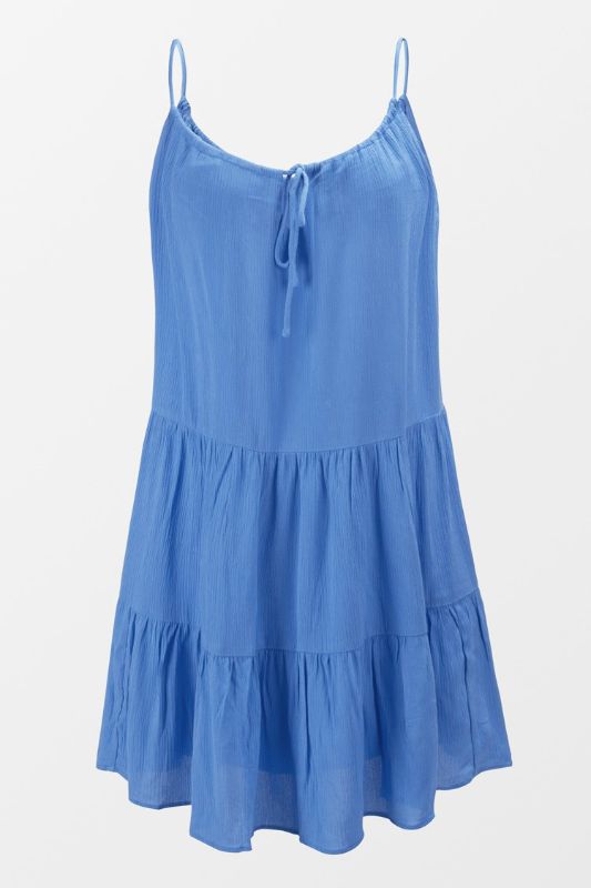 Photo 1 of Caroline Blue Ruffle Slip Dress XL