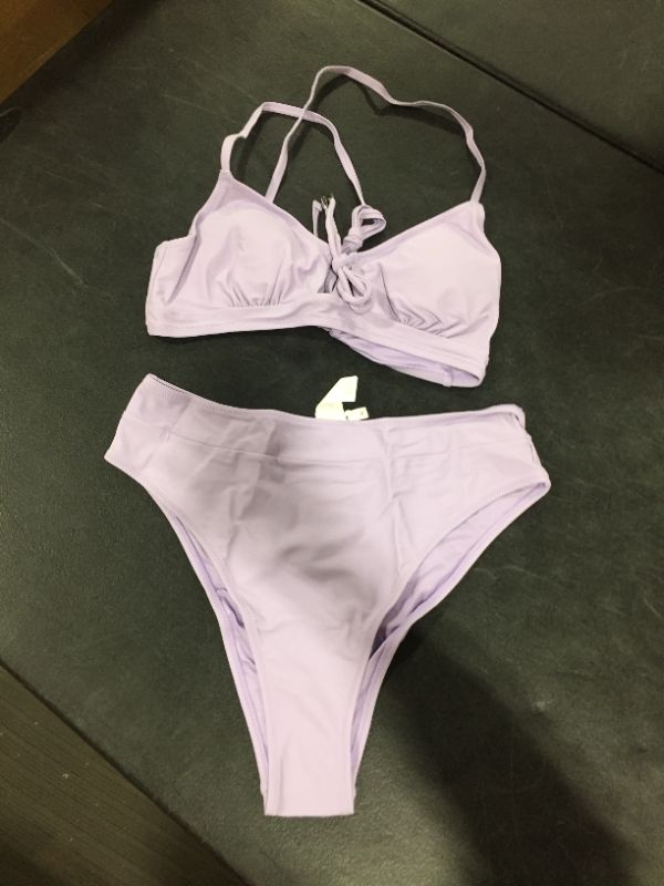 Photo 2 of Purple Lace Up High Waisted Bikini XL