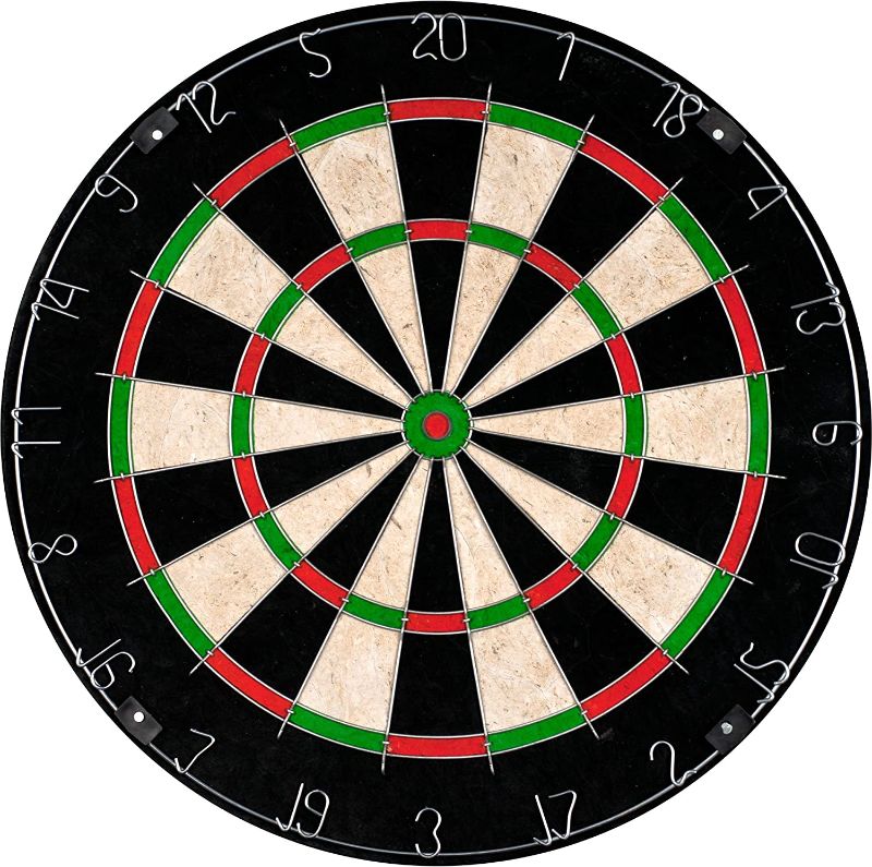 Photo 1 of Bristle Dart Board, Tournament Sized Indoor Hanging Number Target Game for Steel Tip Darts- Dartboard with Mounting Hardware by Hey! Play!
