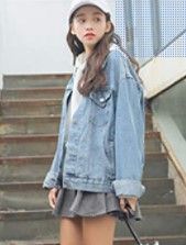 Photo 1 of Ankecity Women's Boyfriend Denim Jackets Long Sleeve Loose Jean Coats Oversize…
size Small