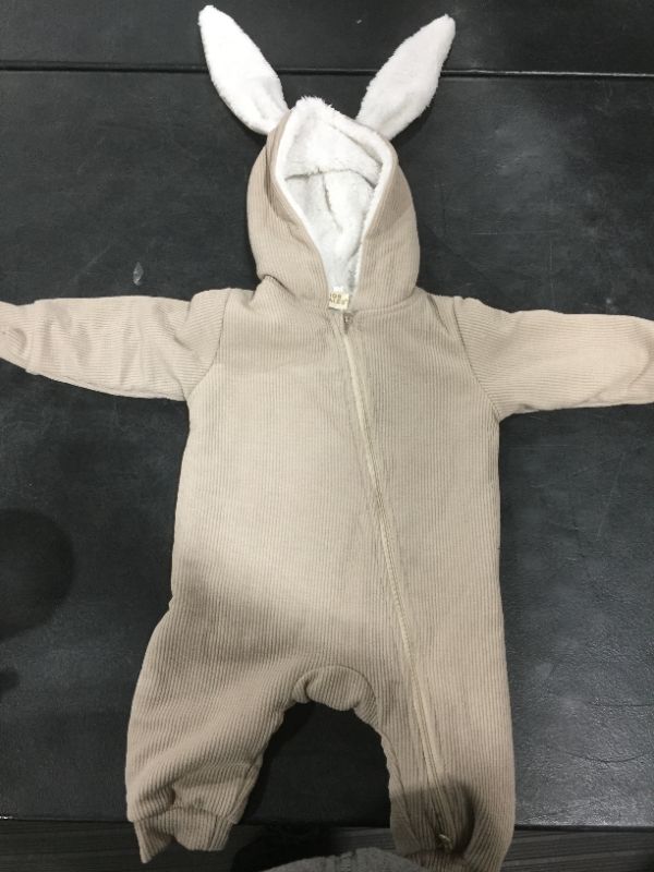 Photo 2 of Kids Tales Infant Baby Hooded Bodysuit Cute Rabbit Ear Long Sleeve Zipper Romper
size 76