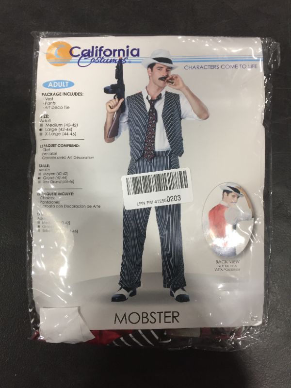 Photo 1 of CALIFORNIA COSTUMES MOBSTER
MENS LARGE