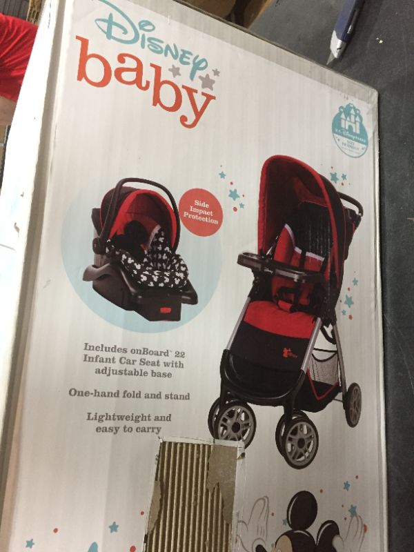 Photo 2 of Disney Baby Mickey Mouse Amble Quad Travel System, Mickey Silhouette
