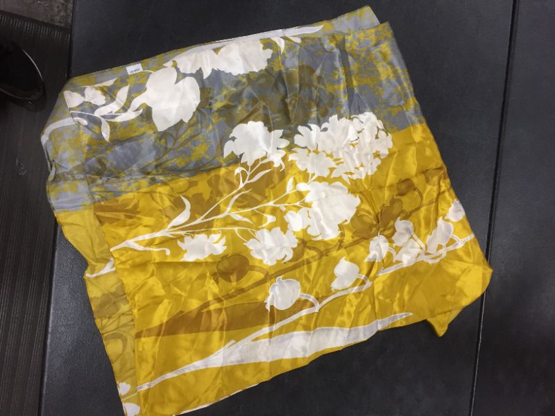 Photo 1 of 100% Silk Scarf Yellow 53cm x 170cm