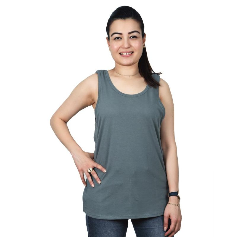 Photo 1 of Mastectomy Recovery Tank Top with Drain Pocket & Snap-Access Lg