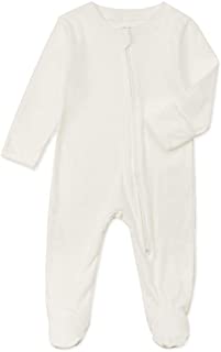 Photo 1 of Organic Cotton Baby Footed Pajamas with Mittens Newborn Zip Up Onesie Sleeper 3-6 Months