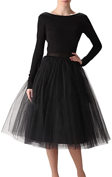 Photo 1 of WDPL Women's A Line Short Knee Length Tutu Tulle Prom Party Skirt Size XL