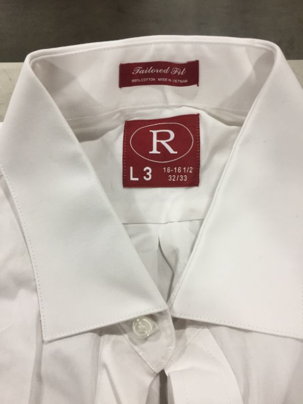Photo 1 of Buttoned Down Men's Tailored Fit French Cuff Dress Shirt, Supima Cotton Non-Iron, Spread-Collar Size L