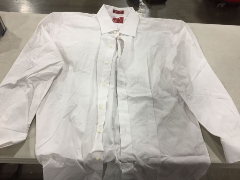 Photo 1 of Buttoned Down Men's Tailored Fit French Cuff Dress Shirt, Supima Cotton Non-Iron, Spread-Collar Size L