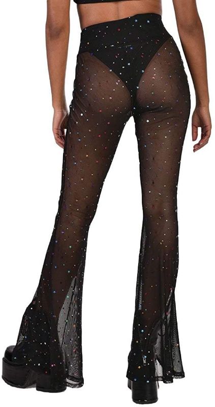 Photo 1 of iHeartRaves Women's High Waisted Bell Bottom Flared Pants for Costumes Size 2X