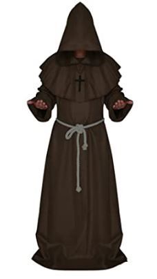 Photo 1 of Medieval Monk Robe Priest Robe Halloween Cosplay Costume Cloak Size L 