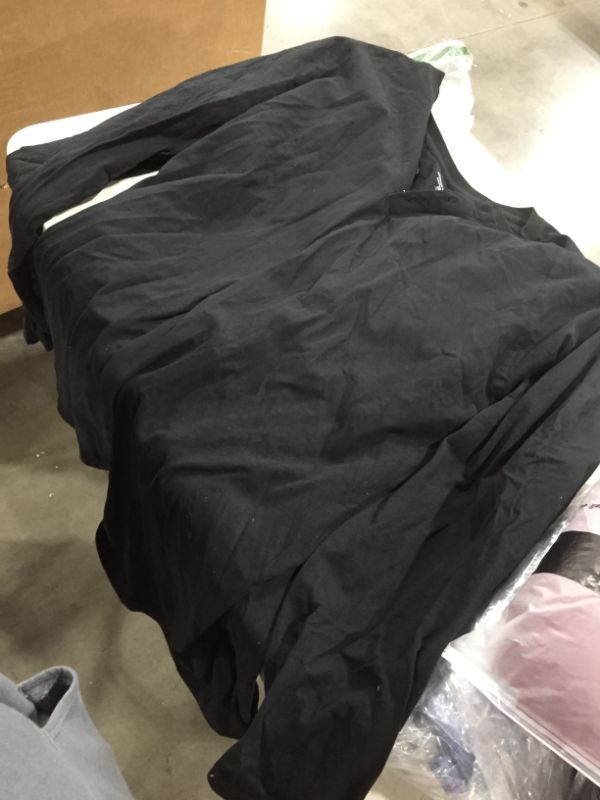 Photo 2 of Essentials Men's Big & Tall Long-Sleeve Henley Shirt Shirt, -Black, 3XLT

