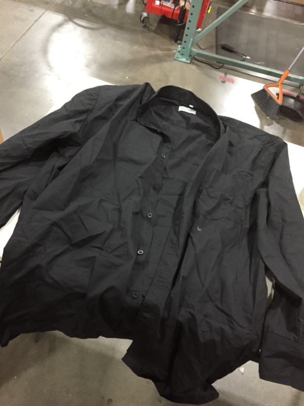 Photo 1 of black long sleeve ivy robes button down shirt Size 18"