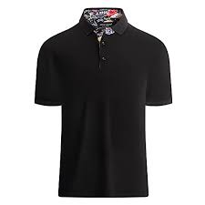 Photo 1 of Alex Vando Mens Polo Shirts Short Sleeve Regular Fit Fashion Designed Shirt Size L