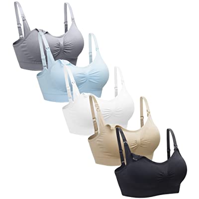 Photo 1 of 5PACK Nursing Bra Wireless bra Women s Sleeping Maternity Bra Breastfeeding Bra 5pcs Size L