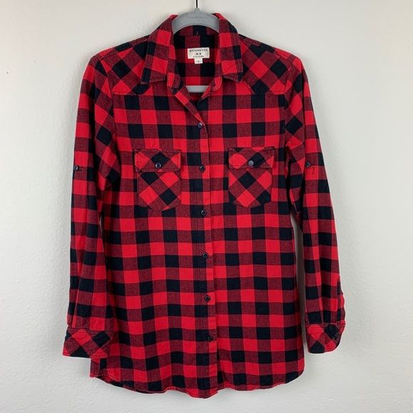 Photo 1 of MATCHSTICK Buffalo Check Long Line Flannel Size XL
