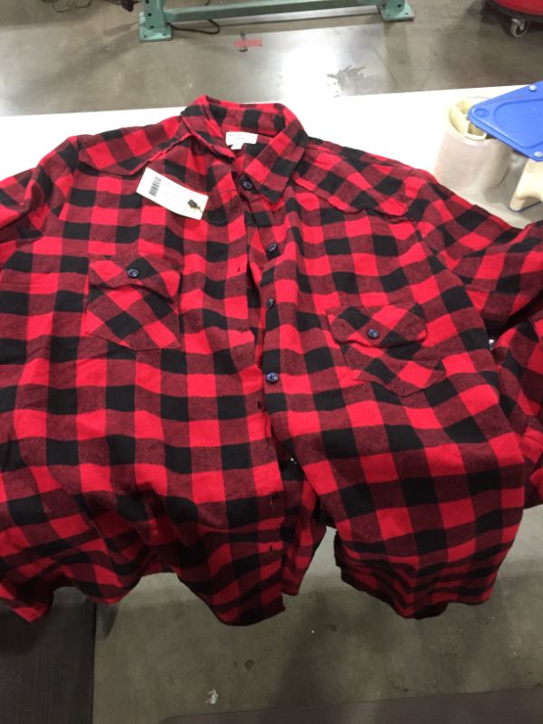 Photo 2 of MATCHSTICK Buffalo Check Long Line Flannel Size XL
