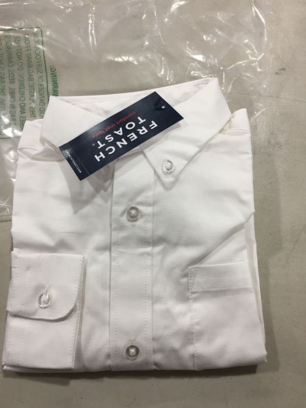 Photo 2 of French Toast Boys' Husky Long Sleeve Oxford Shirt (Standard & Husky) Size 5
