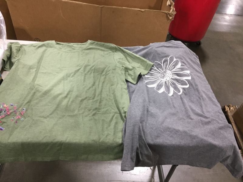 Photo 1 of 2 PACK FLORAL SHIRTS ( 1 DARK GREY, 1 OLIVE GREEN ) SIZES 2X