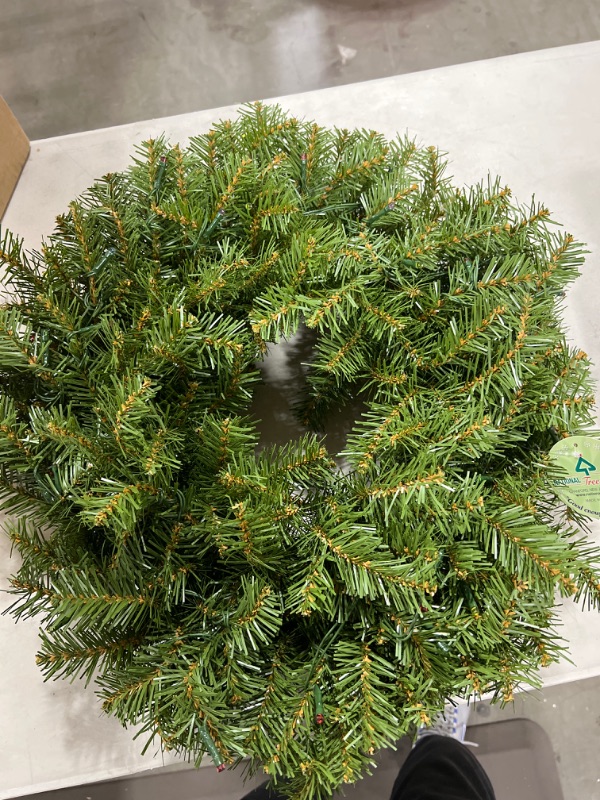 Photo 2 of 24" B/O Pre-Lit LED Norwood Fir Artificial Christmas Wreath – Multi-Color Lights