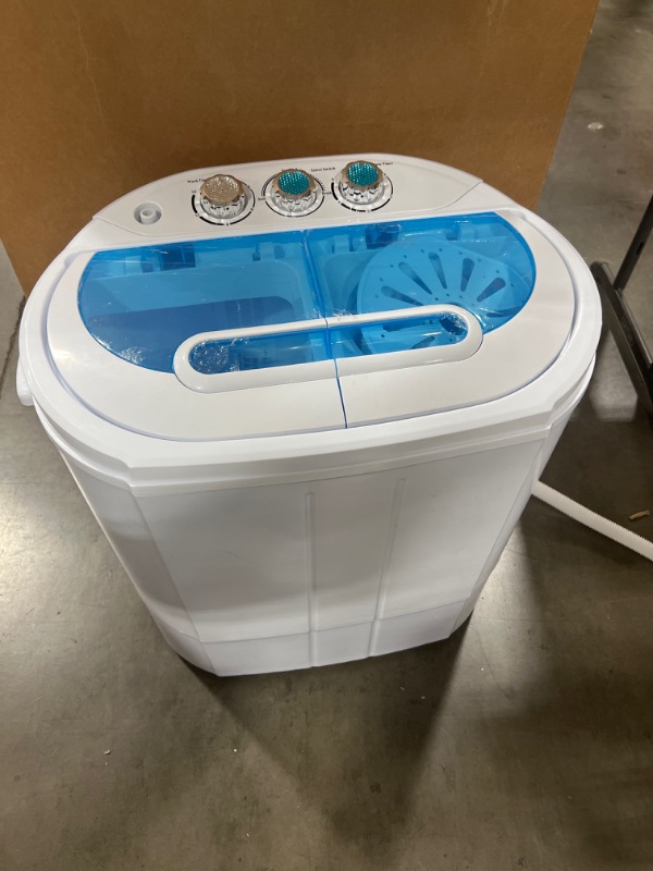 Photo 2 of Mini Compact Twin Tub XPB30-1288S-Blue Portable Washing Machine, Blue