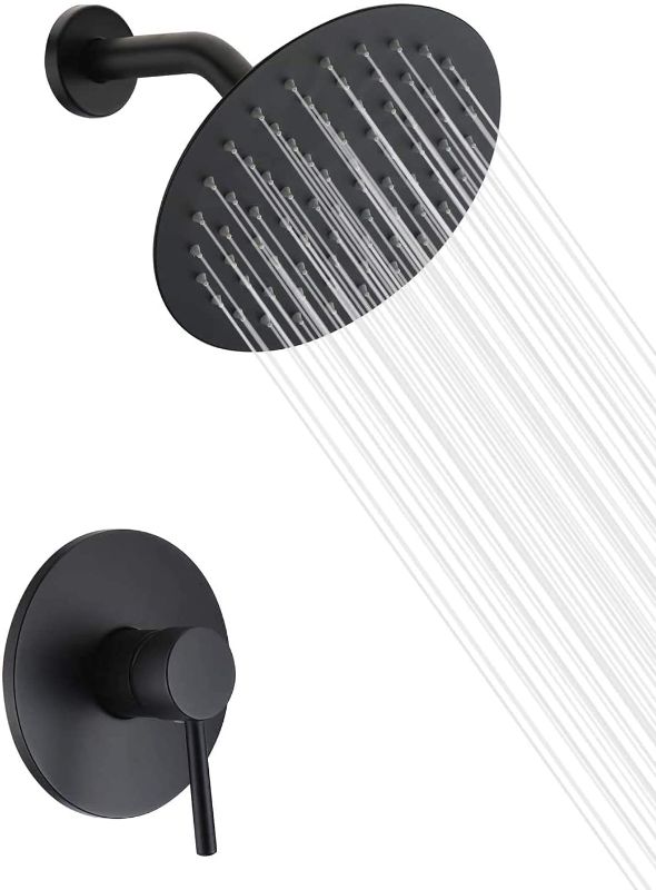 Photo 1 of Black Shower Faucet, Matte Black Shower Fixtures Shower Mixer, Rough-in Valve Included