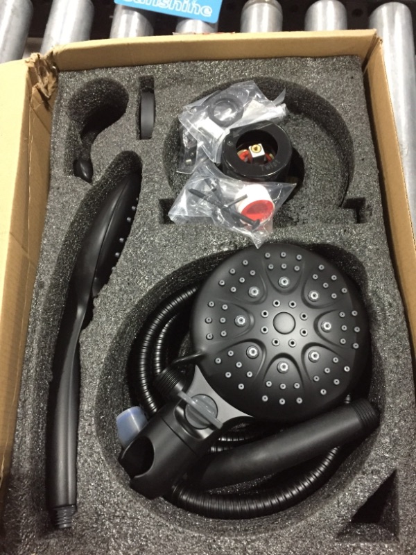 Photo 1 of HOMELODY Shower Faucet Set Matte Black Bathtub Faucet Set,2 Shower Head Combo System for 25-Spray Modes,2 in 1 Shower Tub Kit with Diverter,Shower Trim Kit With Valved
