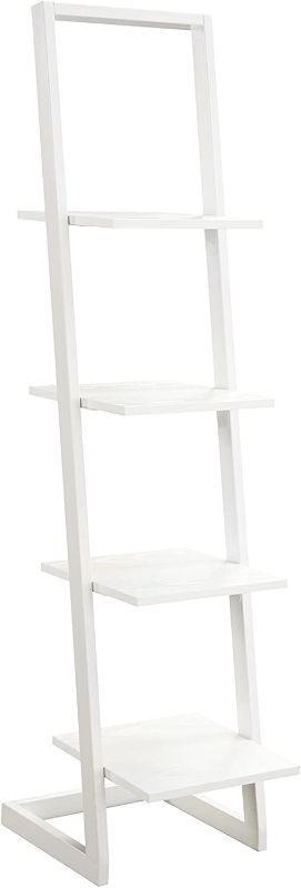Photo 1 of Convenience Concepts Designs2Go 4 Tier Ladder Bookshelf, White

