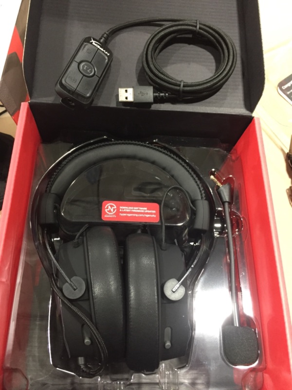 Photo 2 of HyperX - Cloud Alpha S Wired 7.1 Surround Sound Gaming Headset for PC with Chat Mixer and Adjustable Bass - Blackout
