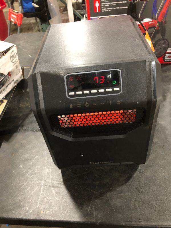 Photo 1 of LifeSmart HT1013 High Power 1,500 Watt 6 Quartz Element Infrared Large Room 3 Mode Programmable Space Heater w/ Remote and Digital Display
