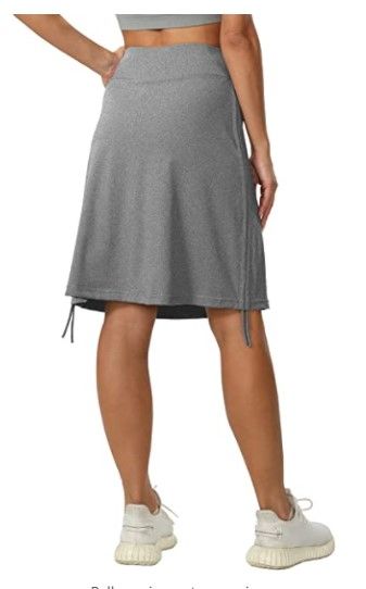 Photo 1 of Cakulo Women's 20" Knee Length Skorts Skirts Athletic Modest Sports Golf Casual Long Skirt with Pockets

