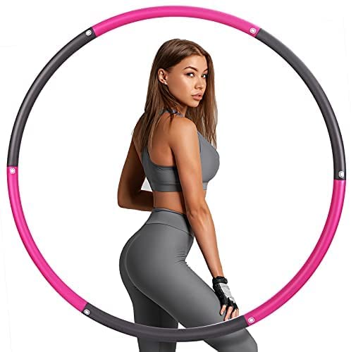 Photo 1 of Beyond Innoventions Weighted Hula Hoop - 8 Section Detachable Adjustable Weighted Hula Hoop for Adults - Exercise, Workout, Fitness, Weight Loss, Burn Fat - 2.5 lbs Weighted Hoola Hoop for Women
