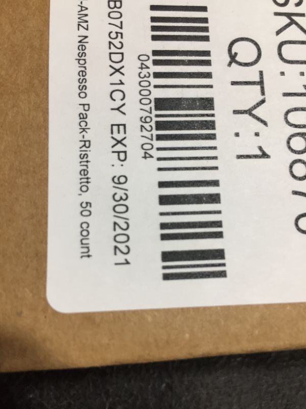 Photo 1 of NESPRESSO CAPSULES ORIGINALLINE RISTRETTO INTENSO COFFEE PODS, BREWS, DARK ROAST ESPRESSO COFFEE, 50 COUNT (PACK OF 5) BEST BY 9/30/21
