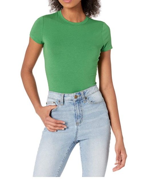 Photo 1 of Daily Ritual Women's Cotton Stretch Standard-Fit T-Shirt Bodysuit
