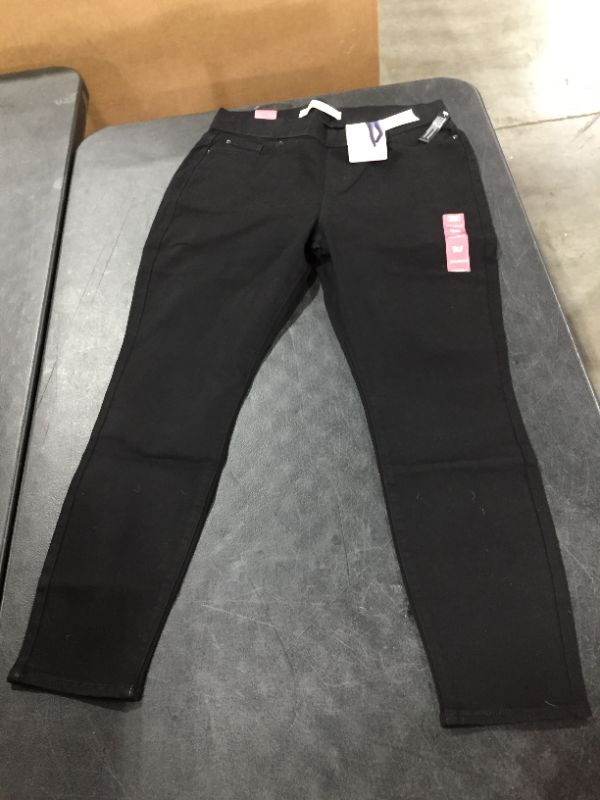 Photo 2 of Signature by Levi Strauss & Co. Women's Totally Shaping Pull-on Jean Noir, Color: Noir, Size: 16M 30inch lenth fit type size plus
